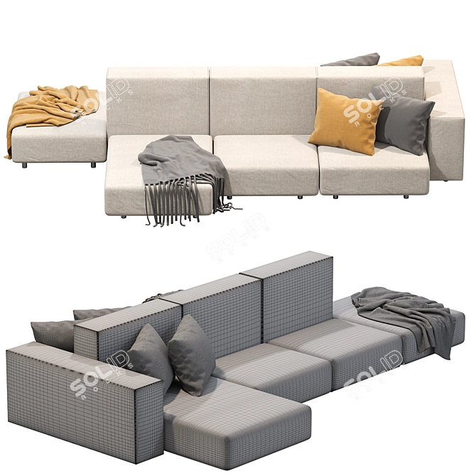 Extra Wall Sofa - Modern and Versatile Design 3D model image 6