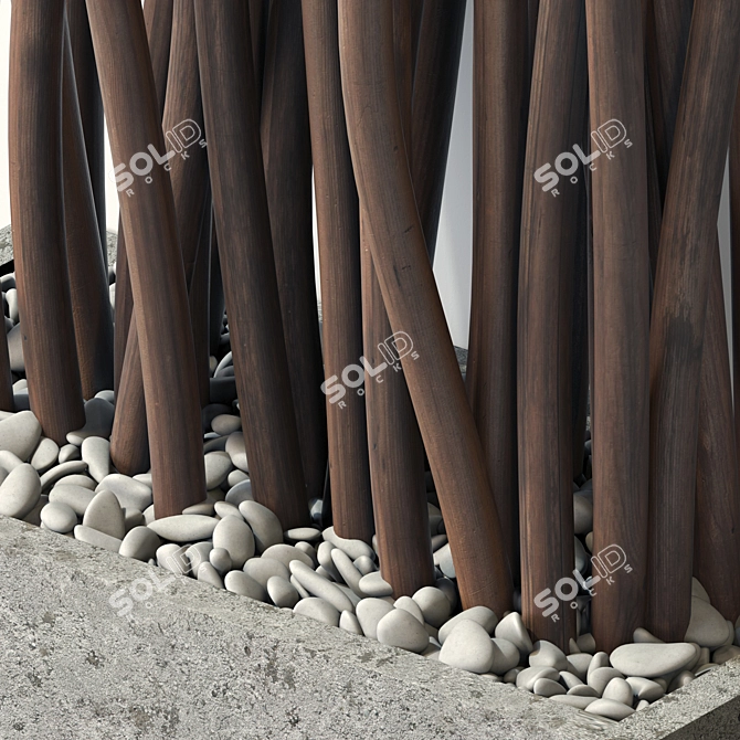 Thick Branch Screen #1 3D model image 3