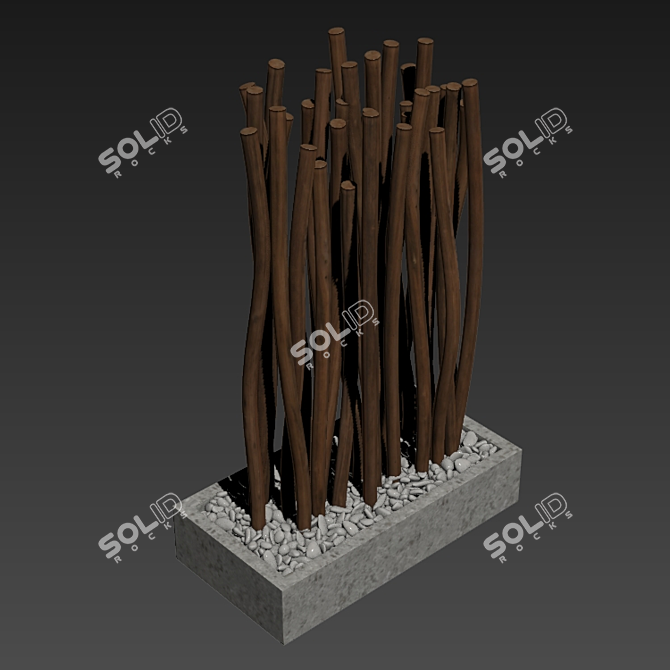 Thick Branch Screen #1 3D model image 6