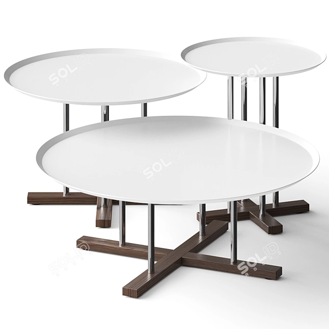 B&T Sini Coffee Tables - Modern Design with Various Sizes and Render Versions 3D model image 1