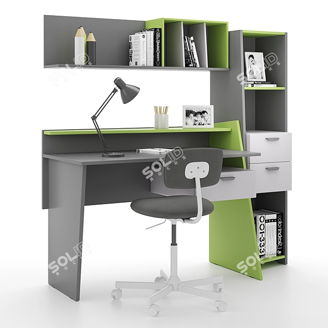 Modern Office Furniture Set 3D model image 2