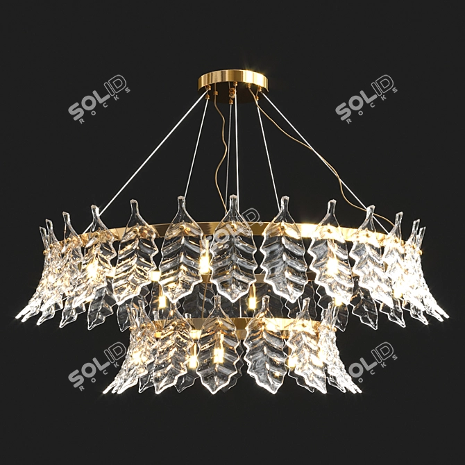 Exquisite Perline Chandelier Collection 3D model image 2