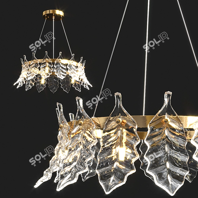 Exquisite Perline Chandelier Collection 3D model image 4