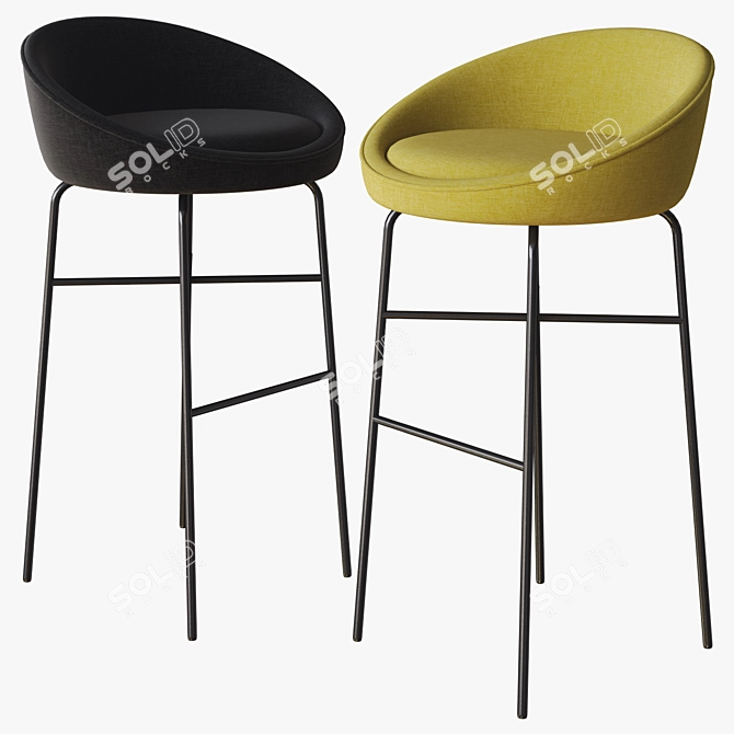 Bloom Parla Bar Stool 3D model image 2