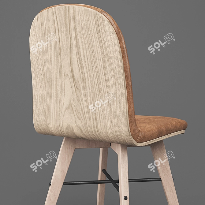 Napoli Modern Dining Chair 3D model image 4