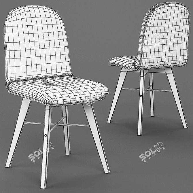 Napoli Modern Dining Chair 3D model image 5