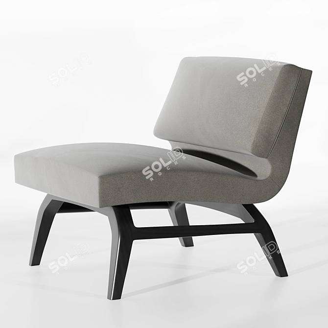 Motto Lounge Chair: Contemporary Elegance 3D model image 1