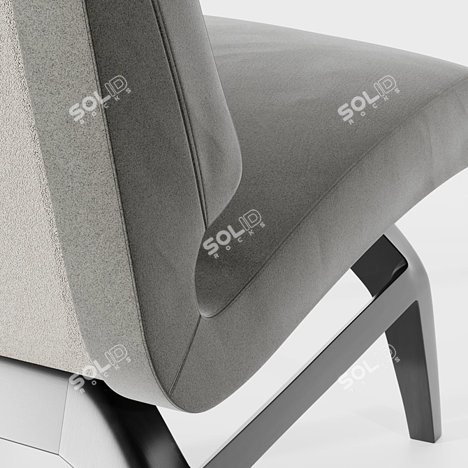 Motto Lounge Chair: Contemporary Elegance 3D model image 3