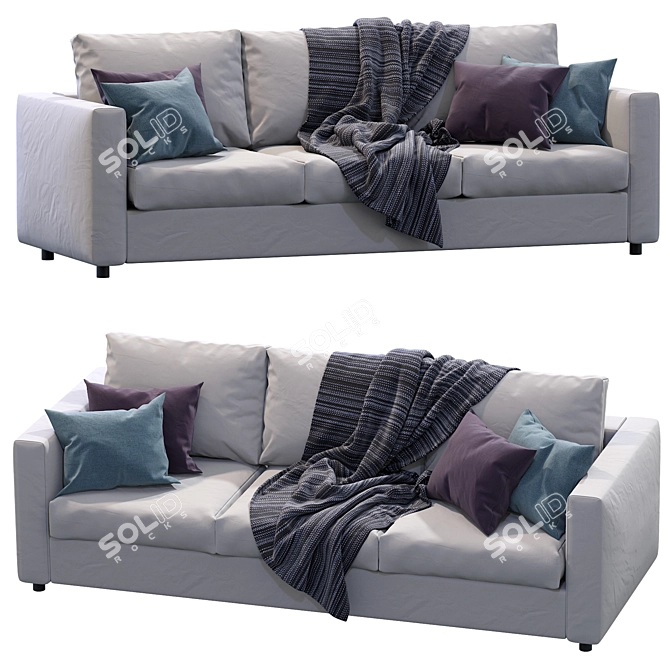 Modern Grey Sofa | Ikea Finnala 3D model image 3