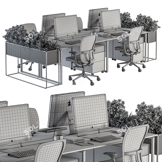 Eco-Box Office Divider 3D model image 5