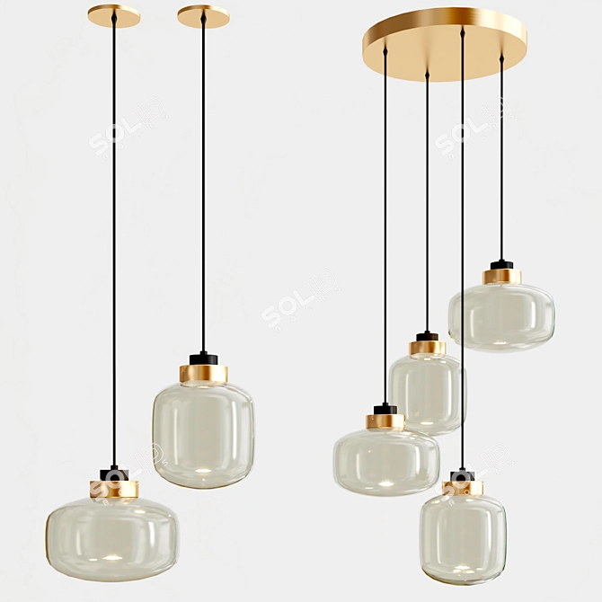 Elegant LEGIER Hanging Lamps 3D model image 4