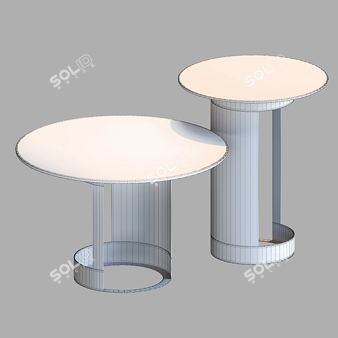 Modern Round Coffee Table 3D model image 2