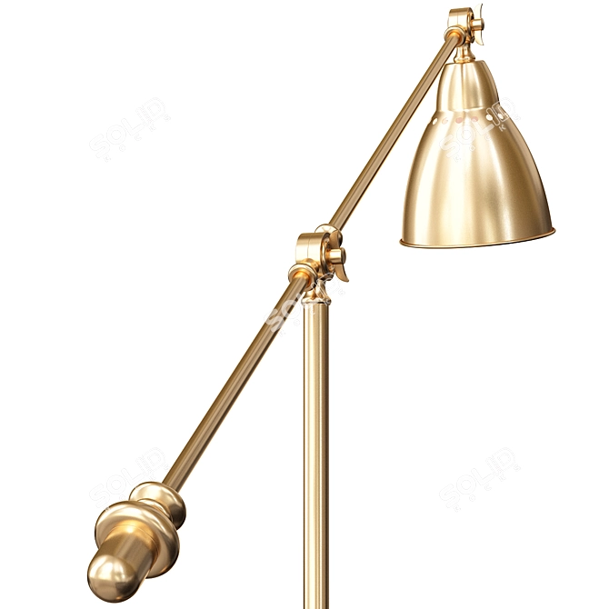 Modern Copper Floor Lamp 3D model image 3