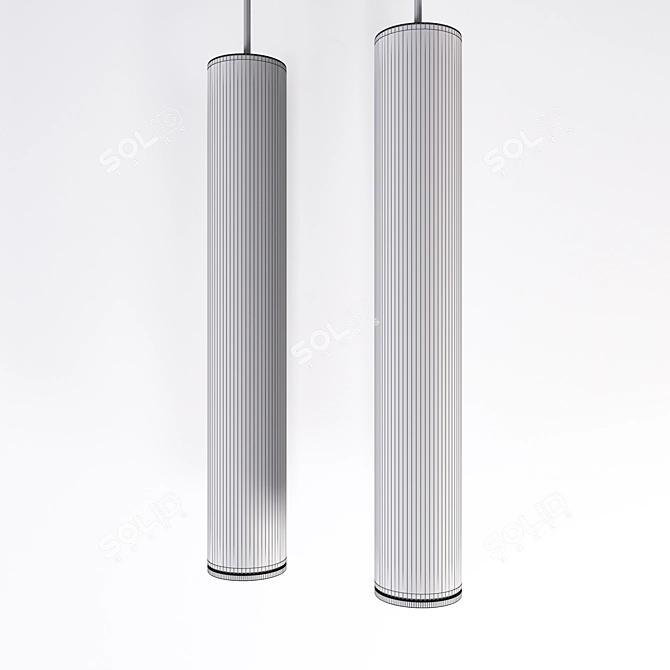 Minimalist Concrete Pendant Lamp 3D model image 3