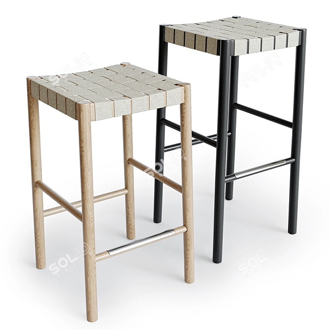 Thau & Kallio Betty: Stylish Bar Stool & Taburetka 3D model image 1