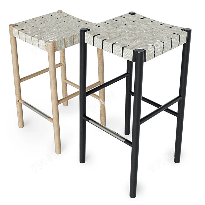 Thau & Kallio Betty: Stylish Bar Stool & Taburetka 3D model image 2