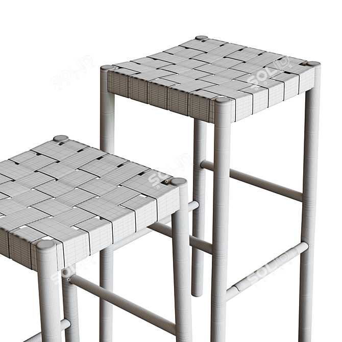 Thau & Kallio Betty: Stylish Bar Stool & Taburetka 3D model image 4