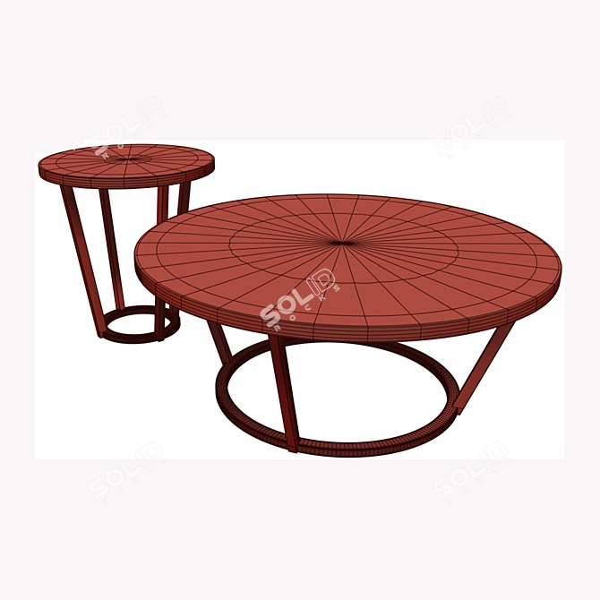 Loft-Concept Serker Coffee & Side Table 3D model image 3