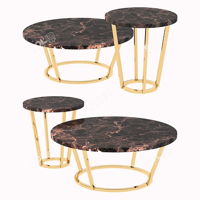 Loft-Concept Serker Coffee & Side Table 3D model image 4
