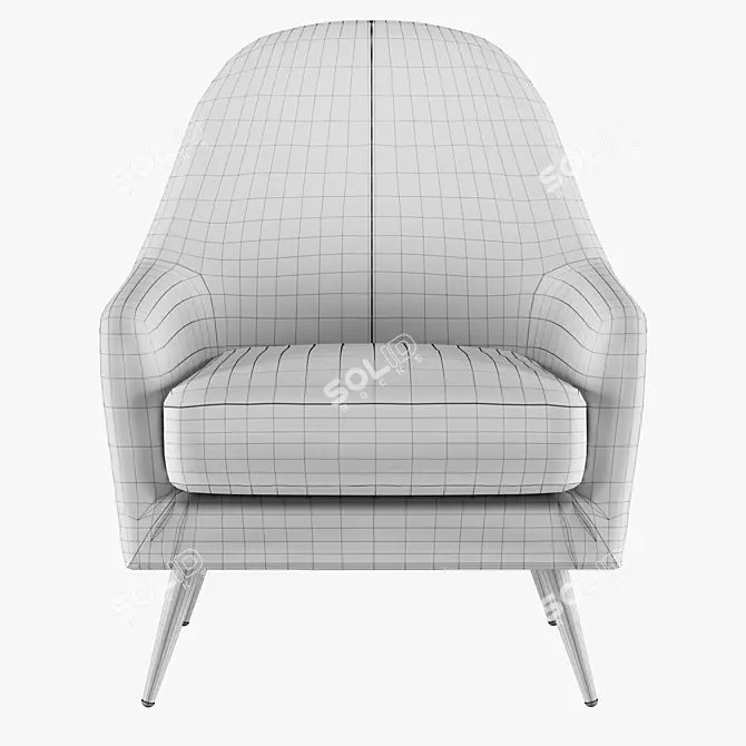 Sandy iModern Armchair: Stylish Comfort 3D model image 1