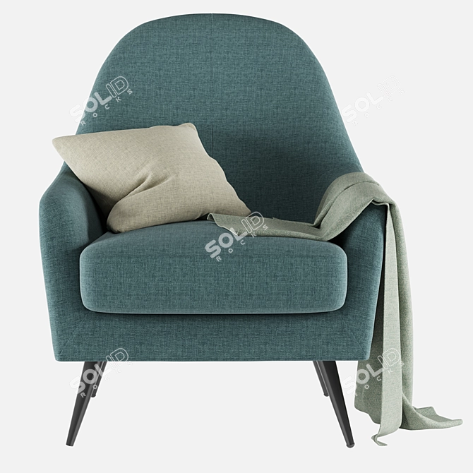 Sandy iModern Armchair: Stylish Comfort 3D model image 2