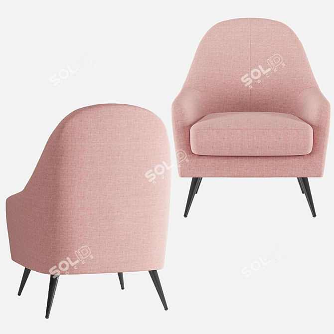 Sandy iModern Armchair: Stylish Comfort 3D model image 5