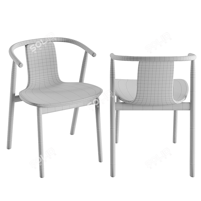 Sleek Bac Chair: Functionality & Aesthetics 3D model image 4