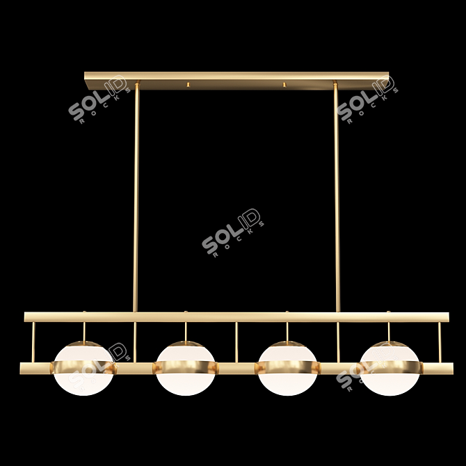 Mid-Century Modern Biba Chandelier 3D model image 1