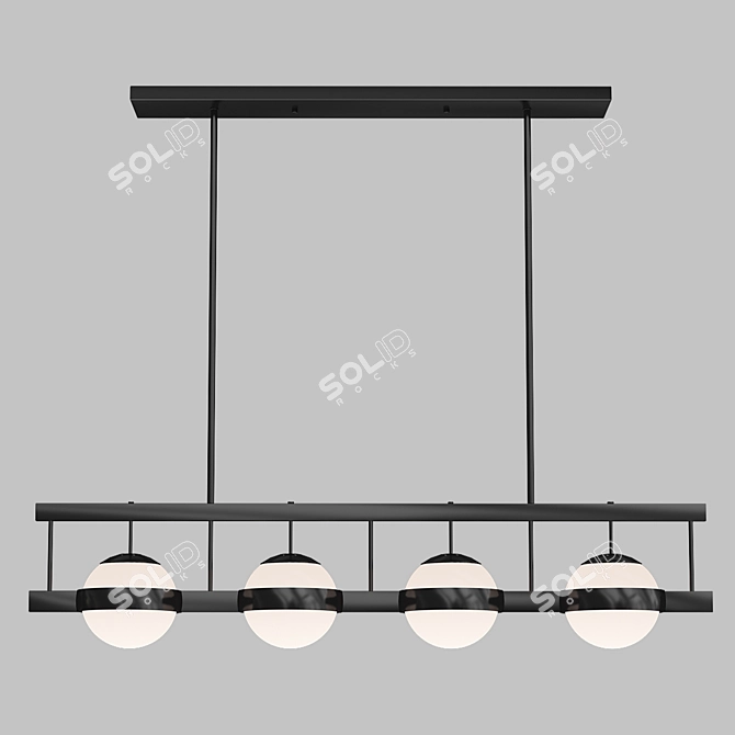 Mid-Century Modern Biba Chandelier 3D model image 2