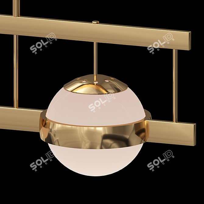 Mid-Century Modern Biba Chandelier 3D model image 3