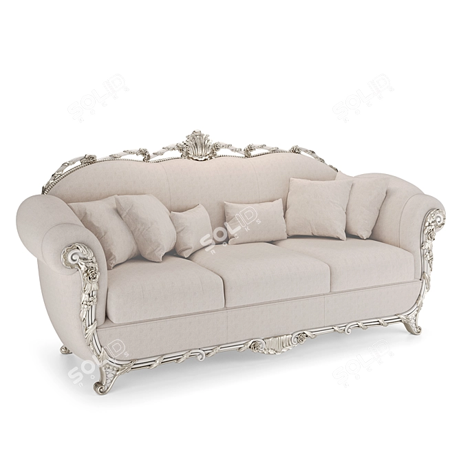 Handcrafted Triple Sofa by Romano Home 3D model image 3