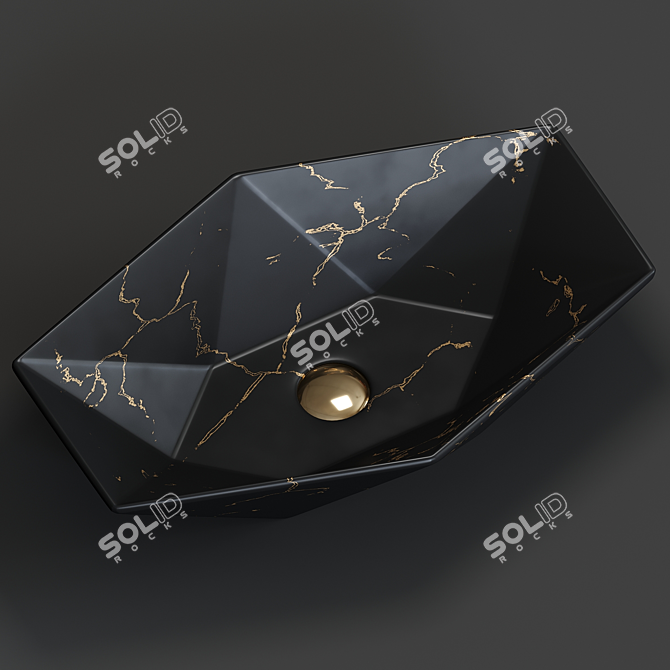 Elegant REA VEGAS Washbasin 3D model image 1