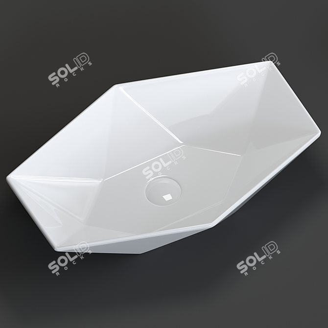 Elegant REA VEGAS Washbasin 3D model image 2