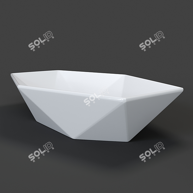 Elegant REA VEGAS Washbasin 3D model image 4