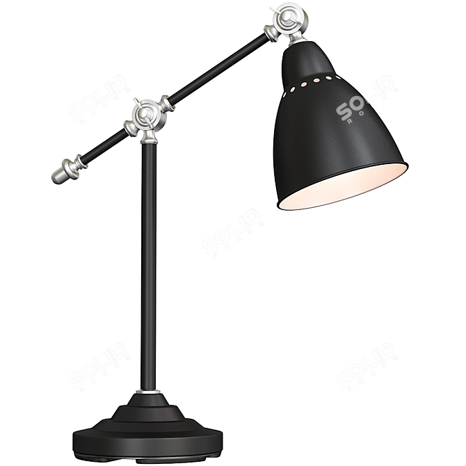Vintage Copper Barometer Lamp 3D model image 6