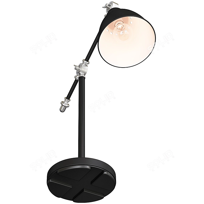 Vintage Copper Barometer Lamp 3D model image 7