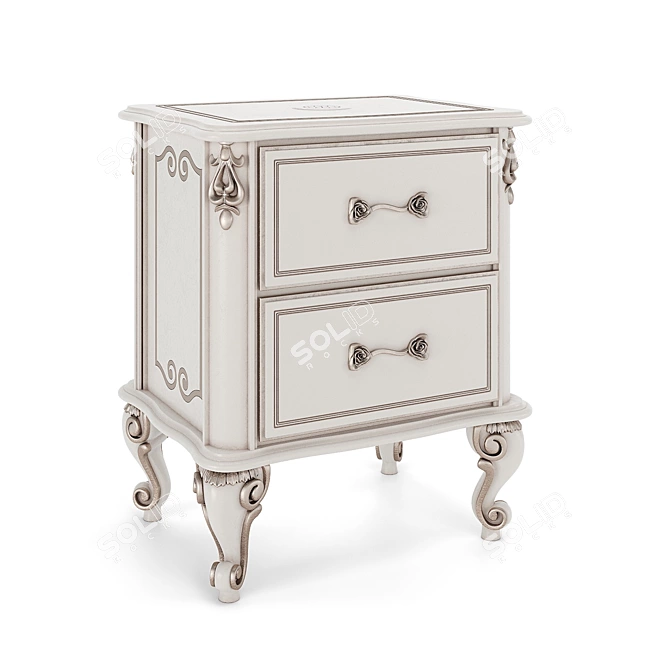 Handcrafted Laura Romano Home Bedside Table 3D model image 2