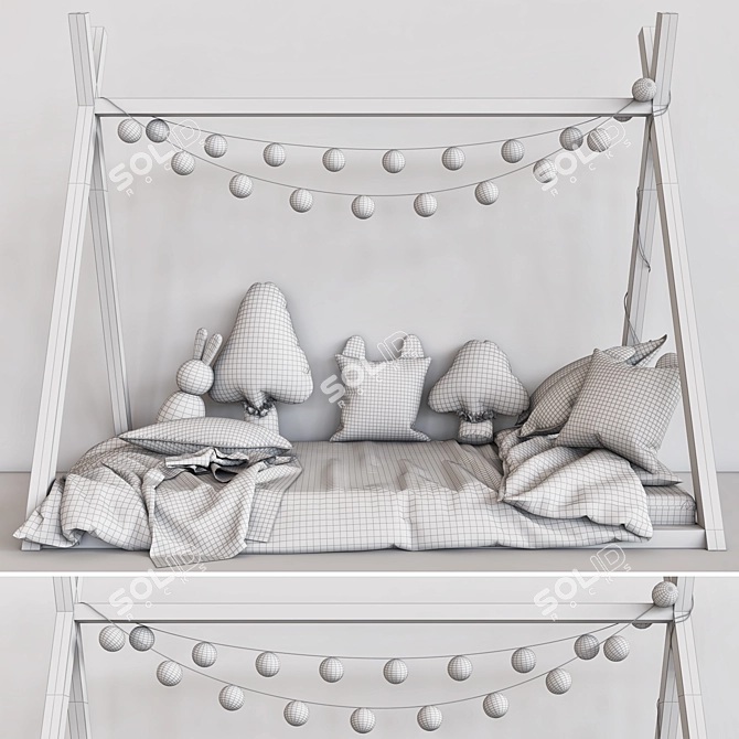 Fantasy Kids Bed Set 3D model image 3