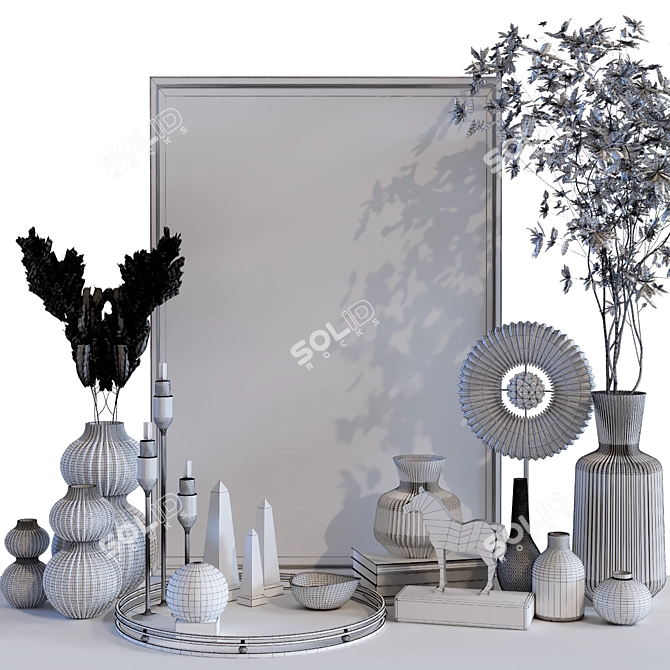 Elegant Decoration Set 2015 3D model image 14