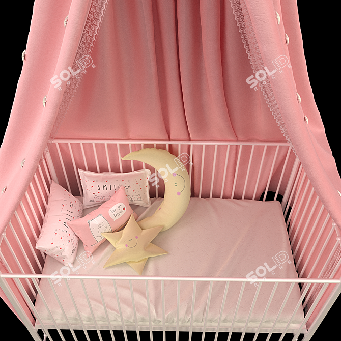 CozyDreams Baby Bed 3D model image 3