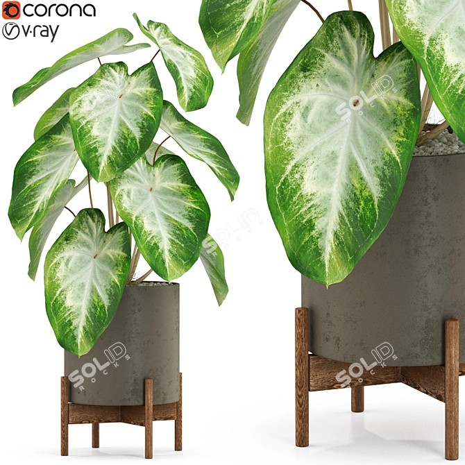 Botanical Bliss: 527 Green Marvels 3D model image 1