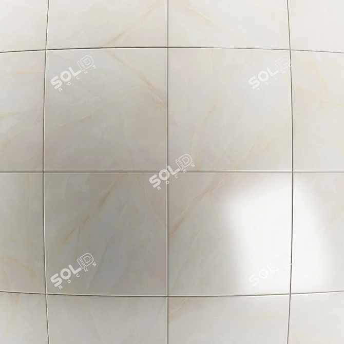 Elegant Kristal Beige Marble Tile 3D model image 2