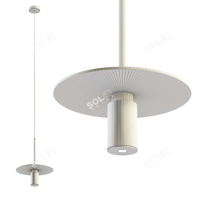 Modern Handle Studio Spot Light 3D model image 2