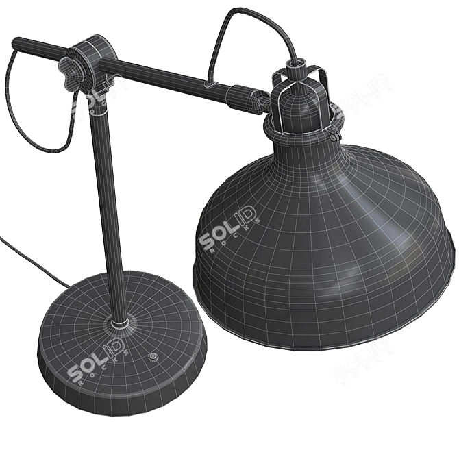 Ranarp Task Lamp: Sleek Black Design 3D model image 6