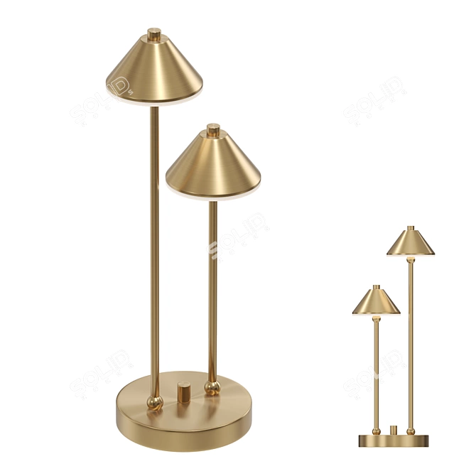 Title: Genre Tab Metal Desk Lamp 3D model image 1
