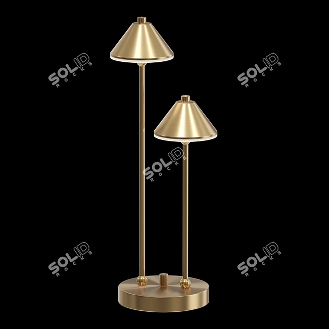 Title: Genre Tab Metal Desk Lamp 3D model image 2