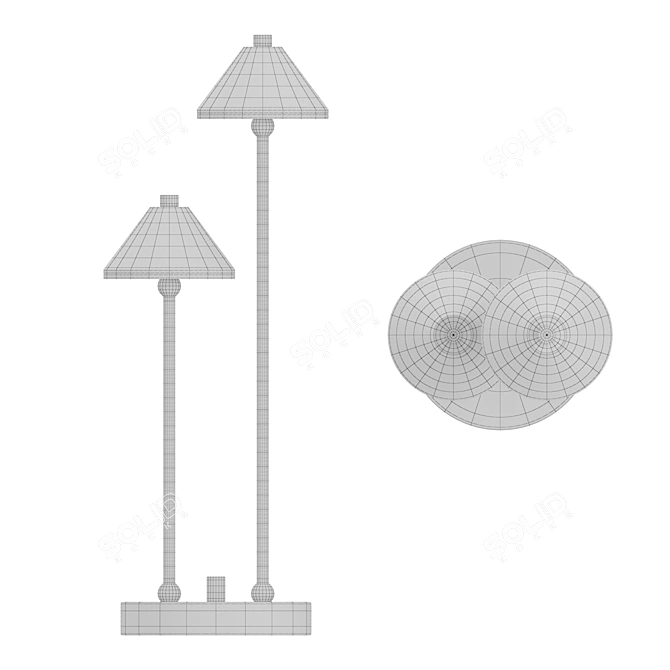 Title: Genre Tab Metal Desk Lamp 3D model image 3