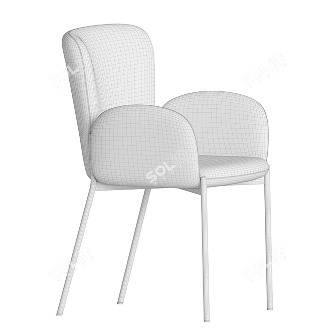 Modern K445 Dining Chair 3D model image 4