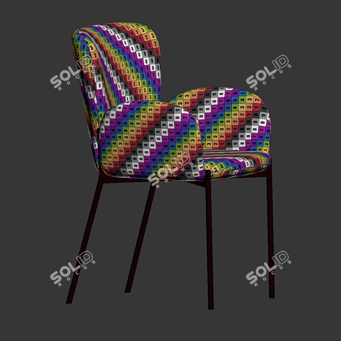 Modern K445 Dining Chair 3D model image 5