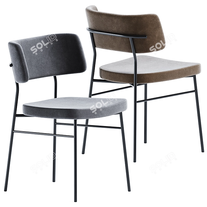 Elegant Marlen Chair by TrabA 3D model image 2